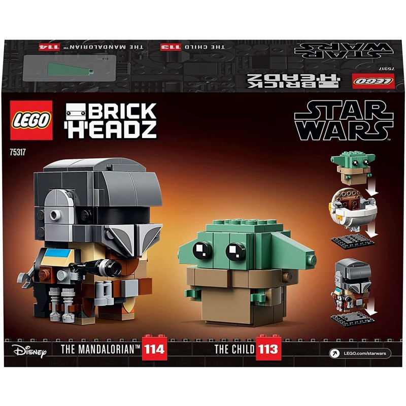 Lego star wars brickheadz el mandaloriano y el ni o